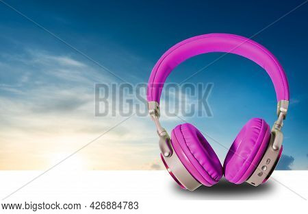 Red Headphone And Cable Isolated On Background.
Headphones
Red Headphone
Technology