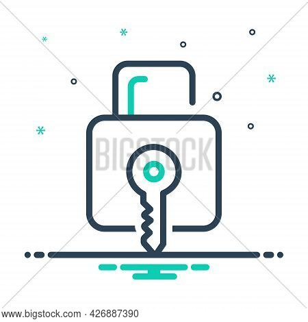Mix Icon For Keylock Protection Security Lock Login