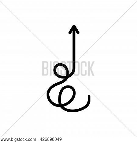 Black Line Icon For Somehow Anyway Anyhow At-any-rate Arrow Solution