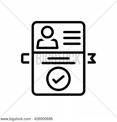 Black Line Icon For Consequence Result Outcome Outgrowth Performance Review Paper