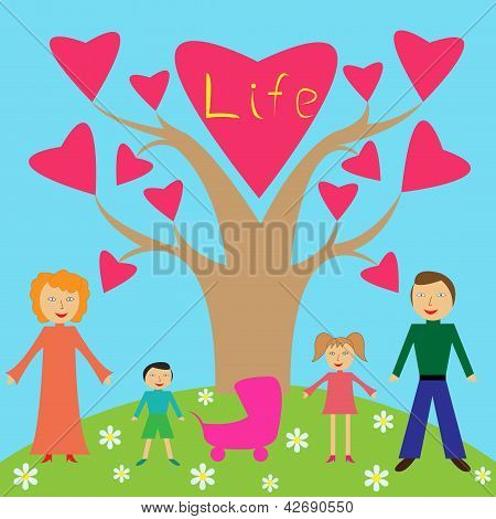 Famiglia tra natura