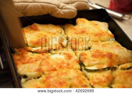 Кабачки картофель или картофель Au Gratin