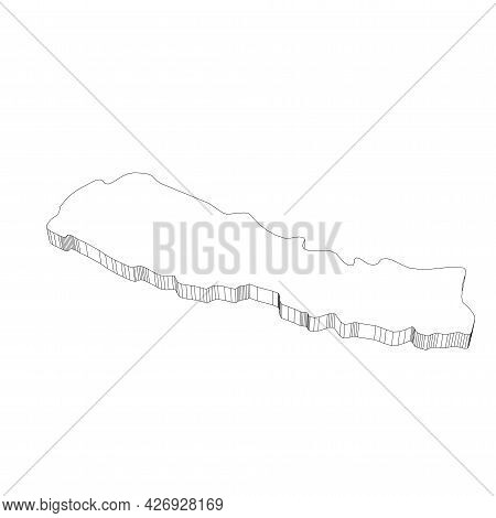 Nepal - 3d Black Thin Vector & Photo (Free Trial) | Bigstock