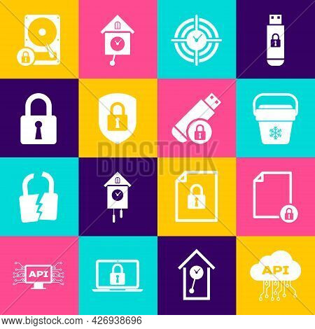Set Cloud Api Interface, Document And Lock, Cooler Bag, Time Management, Shield Security With And Lo