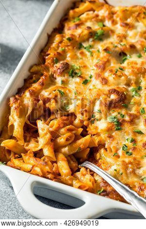 Homemade Chicago Baked Mostaccioli