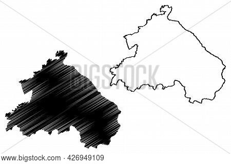 Markisch-oderland District (federal Republic Of Germany, Rural District, State Of Brandenburg) Map V
