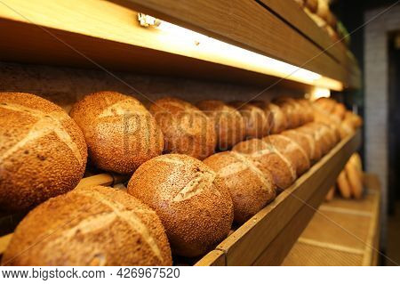 Baked Walnut Breads, Floury Products, Bakery And Bakery