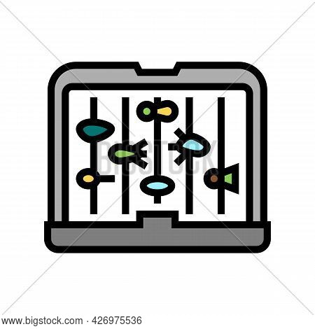 Fly Fishing Box Color Icon Vector. Fly Fishing Box Sign. Isolated Symbol Illustration