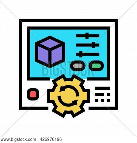Setting Ugc Color Icon Vector. Setting Ugc Sign. Isolated Symbol Illustration
