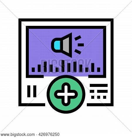 Audio Message Ugc Color Icon Vector. Audio Message Ugc Sign. Isolated Symbol Illustration