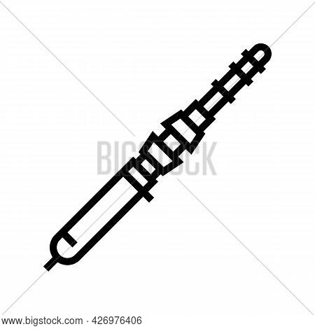 Saltwater Rods Line Icon Vector. Saltwater Rods Sign. Isolated Contour Symbol Black Illustration