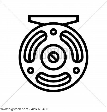 Fly Fishing Line Icon Vector. Fly Fishing Sign. Isolated Contour Symbol Black Illustration