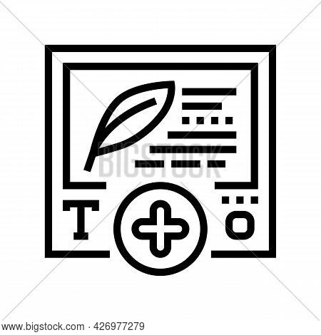 Text Content Ugc Line Icon Vector. Text Content Ugc Sign. Isolated Contour Symbol Black Illustration