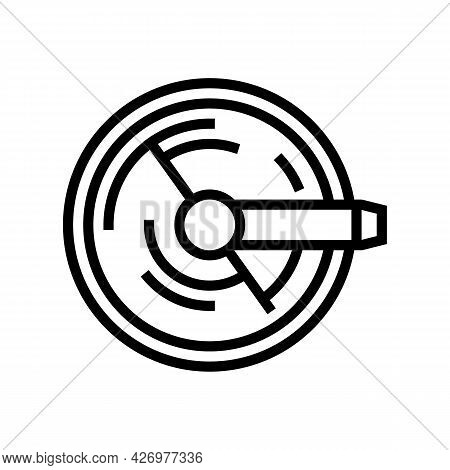 Industrial Water Filtration Process Line Icon Vector. Industrial Water Filtration Process Sign. Isol