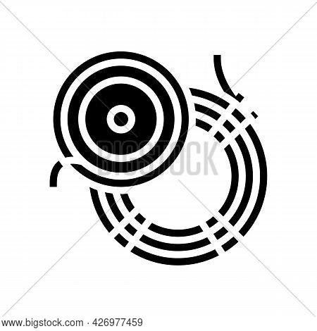 Fly Fishing Line Glyph Icon Vector. Fly Fishing Line Sign. Isolated Contour Symbol Black Illustratio