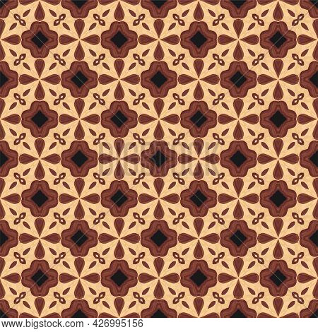 Songket Pattern Ornament With Vintage Batik Style