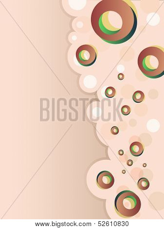 Abstract circle ornament vector background with copy space.