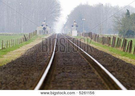 Railtrack z mgliste przejście.