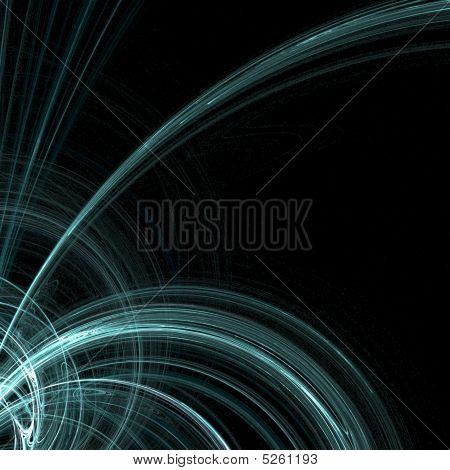 Abstrakt blå kurver