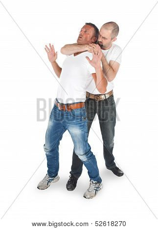 Man Attacking From Another Man