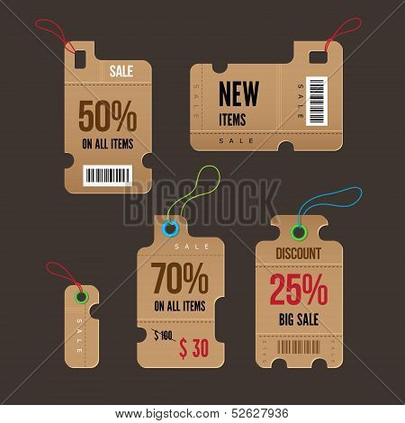 Price Tags. Vector.