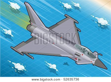 Isometric Eurofighter In Flight