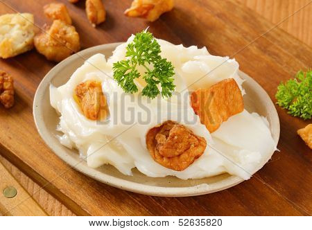 portion of pork lard with fried greaves