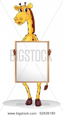 Illustration of a giraffe on a white background