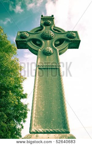 Saint Columba Memorial Celtic Cross In Donegal
