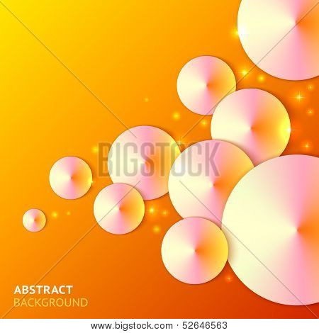 Bright orange cones abstract vector background