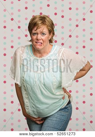 Uneasy Pregnant Lady In Pain