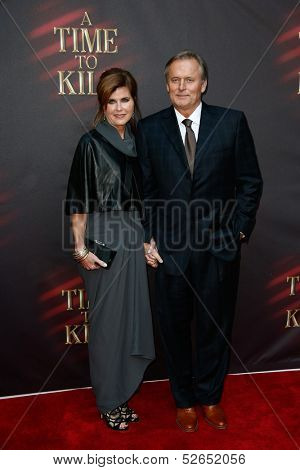 NEW YORK- OCT 20: Author John Grisham (R) and wife Renee Grisham attend the Broadway opening night of 'A Time To Kill' at The Golden Theatre on October 20, 2013 in New York City. 