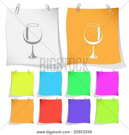 Goblet. Vector note papers.