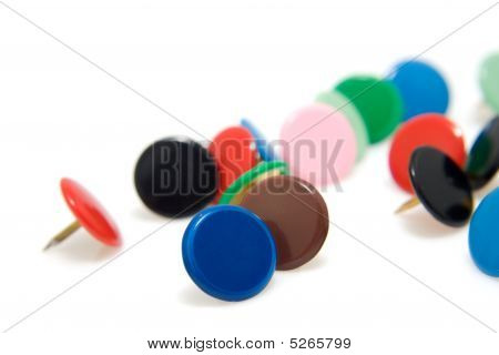 Farverige Thumbtacks
