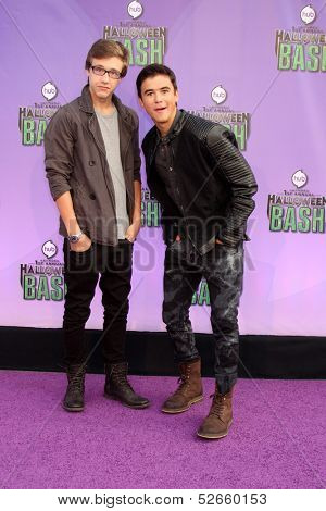 LOS ANGELES - OCT 20:  Nick Purcha, Keean Johnson at the Hub Network First Annual Halloween Bash at Barker Hanger on October 20, 2013 in Santa Monica, CA
