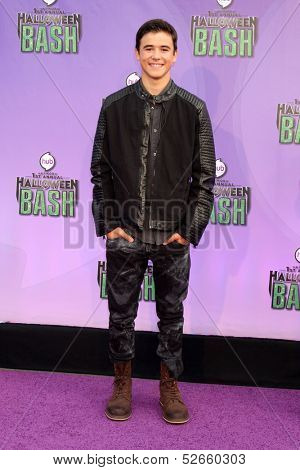 LOS ANGELES - OCT 20:  Keean Johnson at the Hub Network First Annual Halloween Bash at Barker Hanger on October 20, 2013 in Santa Monica, CA