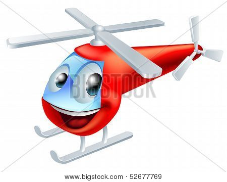 Helicopter Cartoon Character