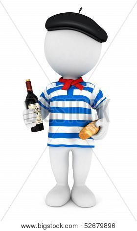 3d white people frenchman