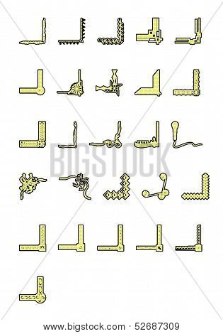 Goldleaf Clipart Corners Rules Ornaments and Embellishments
