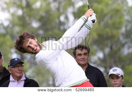 Edouard Espana at the golf Masters 13, 2013