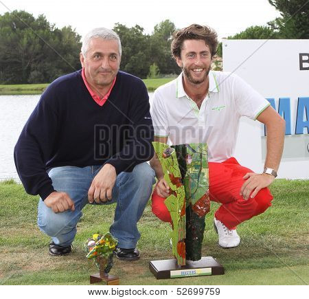 Edouard Espana at the golf Masters 13, 2013