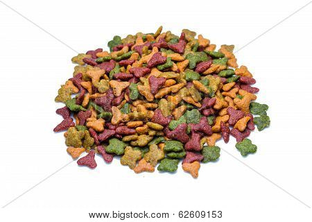 cat food in  isolated on white
