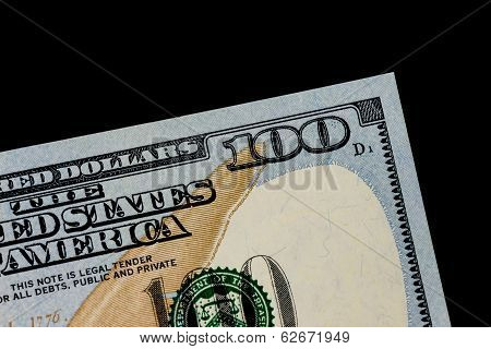 One Hundred Dollar Bill Black