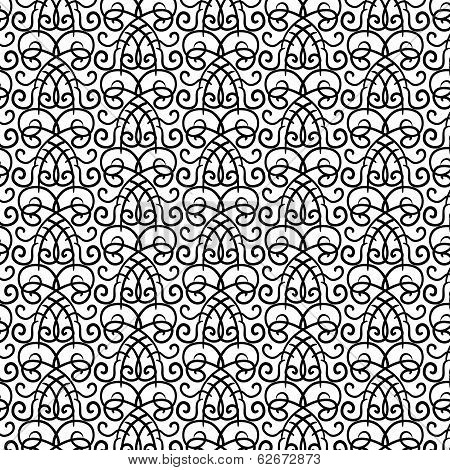 Black And White Pattern With Curves