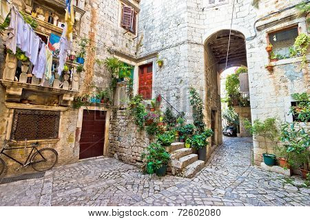 Old Stone Street Of Trogir