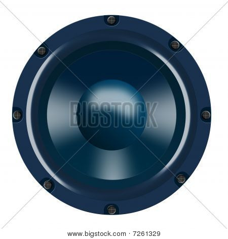 Woofer su sfumature blu
