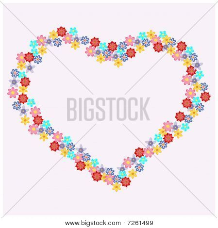 Floral hjerte-form.