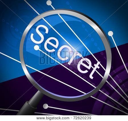 Magnifier Secret Represents Magnify Discreet And Searching