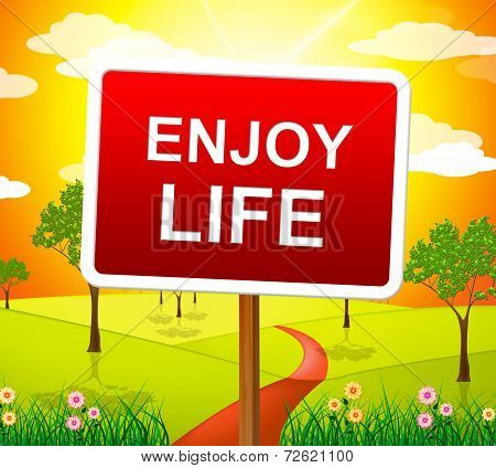 Enjoy Life Shows Live Joyful And Happiness