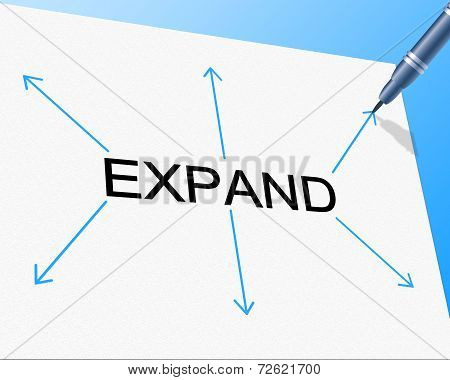 Big Expand Represents Increase In Size And Enlarge